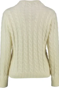 PAOLA BURANI Pullover natur in edlem Zopfstrickmuster
