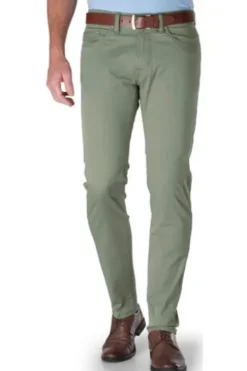PIERRE CARDIN Baumwoll-Hose gruen Slim Fit Antibes Futureflex