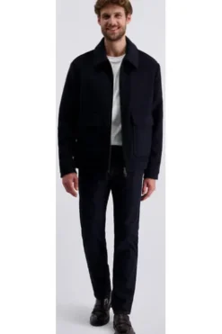 PIERRE CARDIN Five-Pocket-Jeans Lyon blue/black stonewash Tapered Fit