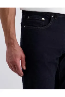 PIERRE CARDIN Five-Pocket-Jeans Lyon blue/black stonewash Tapered Fit