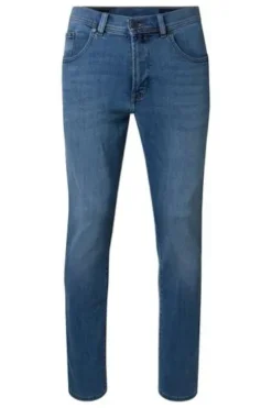 PIERRE CARDIN Five-Pocket-Jeans Dijon light blue used buffies Relaxed Fit