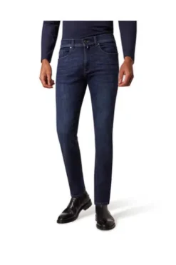 PIERRE CARDIN Five-Pocket-Jeans Lyon dark blue stonewash