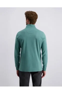 PIERRE CARDIN Langarm Polo-Shirt sagebrush green Modern Fit