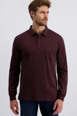 PIERRE CARDIN Langarm Polo-Shirt winetasting Modern Fit