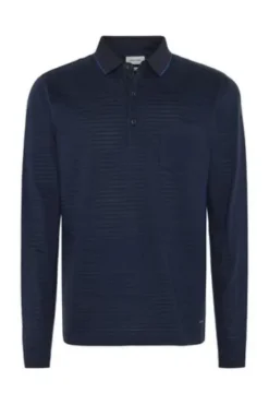 PIERRE CARDIN Langarm Polo-Shirt salute gestreift