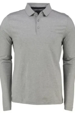 PIERRE CARDIN Langarm Polo-Shirt Grau