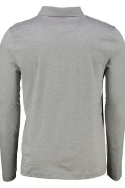PIERRE CARDIN Langarm Polo-Shirt Grau