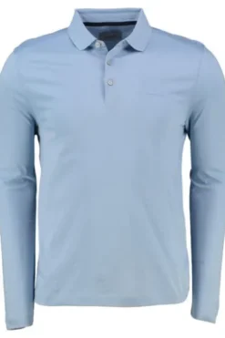 PIERRE CARDIN Langarm Polo-Shirt Hellblau