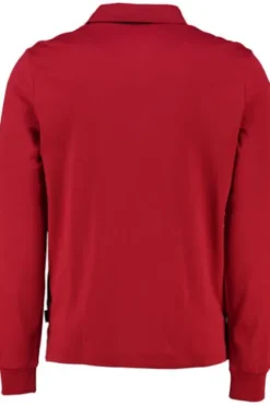 PIERRE CARDIN Langarm Polo Shirt rot Modern Fit