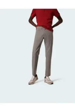 PIERRE CARDIN Light-Baumwoll-Hose Lyon grau Lyon Tapered
