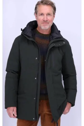 PIERRE CARDIN Parka grün Modern Fit winddicht