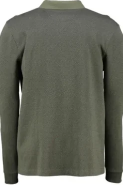 PIERRE CARDIN Polo-Shirt blau gemustert Langarm