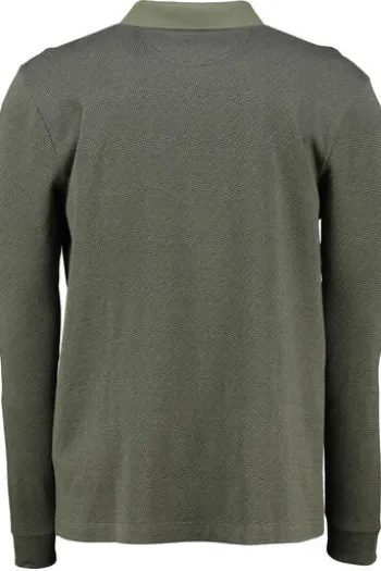 PIERRE CARDIN Polo-Shirt blau gemustert Langarm