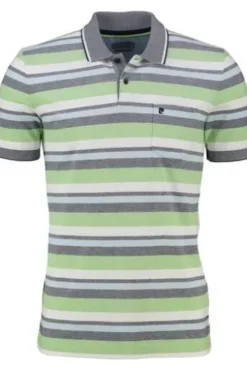 PIERRE CARDIN Polo-Shirt grün gestreift