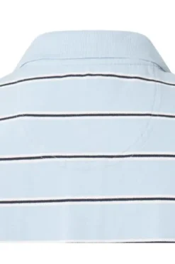 PIERRE CARDIN Polo Shirt hellblau gestreift
