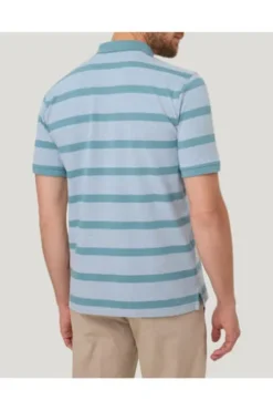 PIERRE CARDIN Polo Shirt mint gestreift