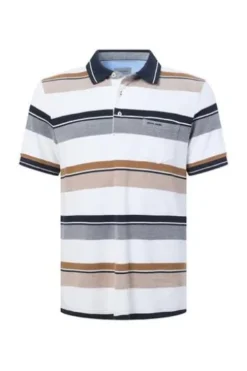 PIERRE CARDIN Polo-Shirt otter gestreift