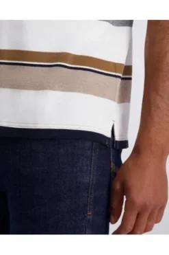 PIERRE CARDIN Polo-Shirt otter gestreift