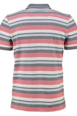 PIERRE CARDIN Polo-Shirt rot gestreift