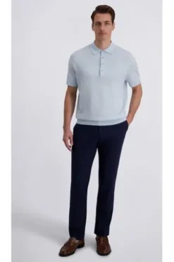 PIERRE CARDIN Strick Polo Shirt skyway