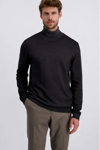 PIERRE CARDIN Strick Rollkragen Pullover anthra