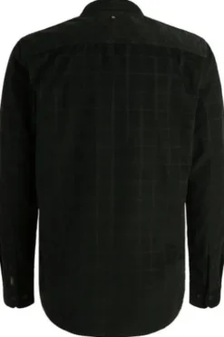 PME LEGEND Hemd fine corduroy jet black kariert