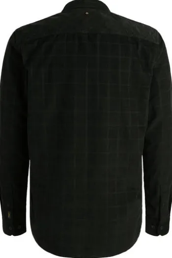 PME LEGEND Hemd fine corduroy jet black kariert