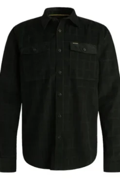 PME LEGEND Hemd fine corduroy jet black kariert