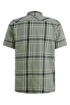 PME LEGEND Hemd Yarn Dyed iceberg green kariert Regular Fit Kurzarm