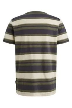 PME LEGEND Jersey T-Shirt thyme gestreift Regular Fit
