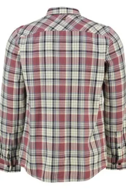 PME LEGEND Karo Hemd Herringbone roan rouge kariert Regular Fit Langarm