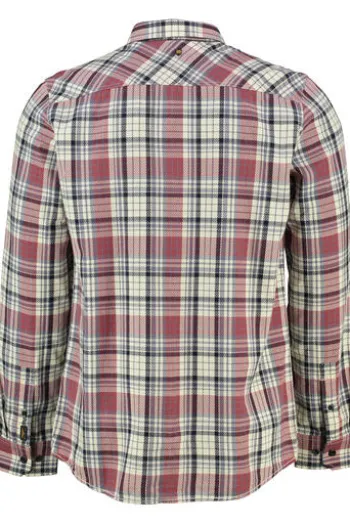 PME LEGEND Karo Hemd Herringbone roan rouge kariert Regular Fit Langarm
