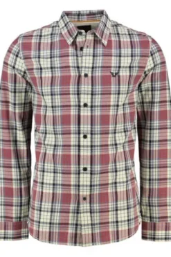 PME LEGEND Karo Hemd Herringbone roan rouge kariert Regular Fit Langarm