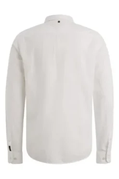 PME LEGEND Leinen Hemd bright white Langarm