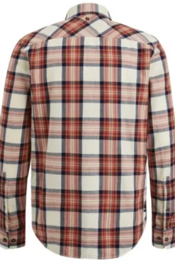 PME LEGEND Long Sleeve Hemd Ctn Twill check Etruscan red kariert Slim Fit Langarm