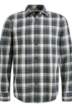 PME Legend Long Sleeve Shirt Twill Yarndyed Check Langarmshirts black onyx