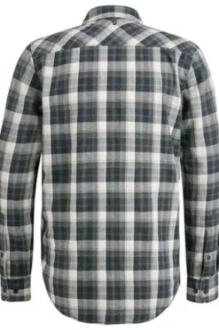 PME Legend Long Sleeve Shirt Twill Yarndyed Check Langarmshirts black onyx