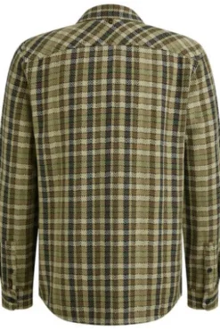 PME LEGEND Overjacket Small Herringbone Check oil green kariert