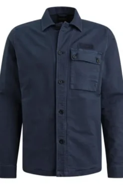 PME LEGEND Overshirt Tencel Dobby mood indigio Langarm