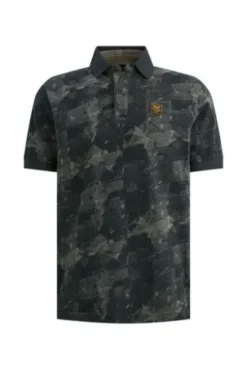 PME LEGEND Pique Polo Shirt carbon gemustert Regular Fit