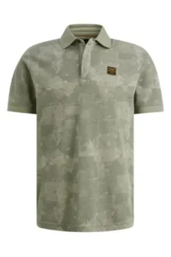 PME LEGEND Pique Polo Shirt iceberg green gemustert Regular Fit