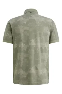 PME LEGEND Pique Polo Shirt iceberg green gemustert Regular Fit