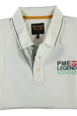 PME LEGEND Pique Polo-Shirt Weiss