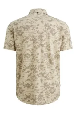 PME LEGEND Piquè Jersey Hemd birch gemustert Kurzarm