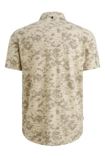 PME LEGEND Piquè Jersey Hemd birch gemustert Kurzarm