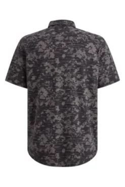 PME LEGEND Piquè Jersey Hemd graphite gemustert Kurzarm