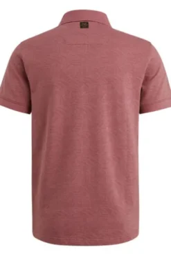 PME LEGEND Polo Shirt Jacquard jersey dry rose Strukturmuster Regular Fit