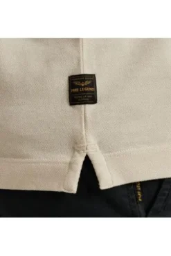 PME LEGEND Polo Shirt pique garment dye bone white