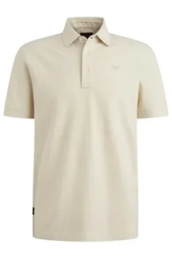 PME LEGEND Polo Shirt pique garment dye bone white