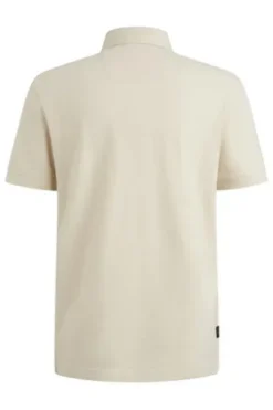 PME LEGEND Polo Shirt pique garment dye bone white